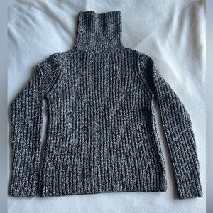 Banana Republic Charcoal and White Turtleneck Sweater